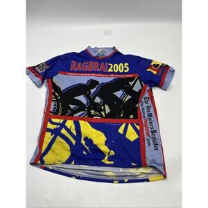 Voler Mens Cycling Jersey Ragbrai 2005 Des Moines Iowa Size SMALL MADE IN USA